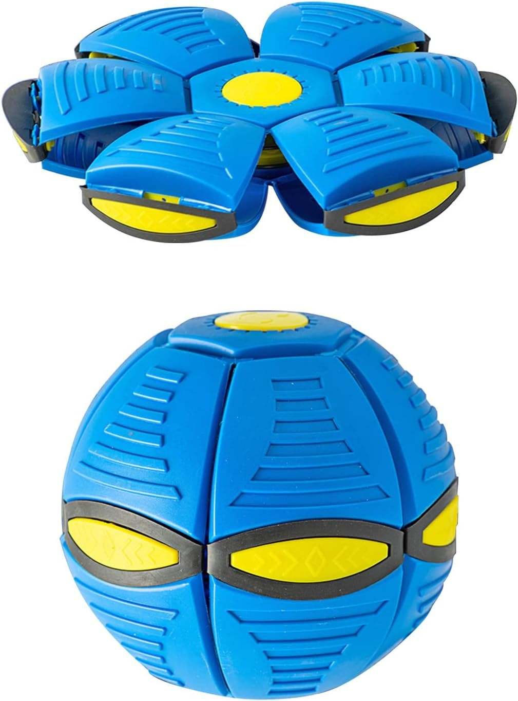 Magic UFO Jumping Ball in saucer and ball form, interactive pet toy.