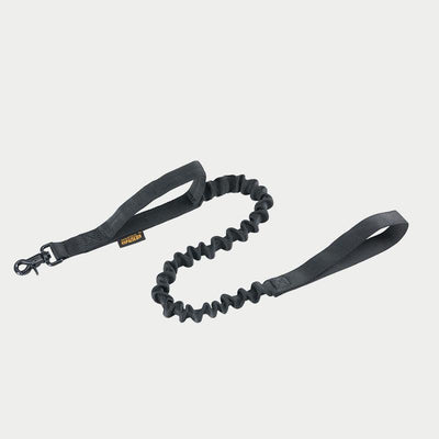 Leash for large dogs in tactical black with durable bungee design.