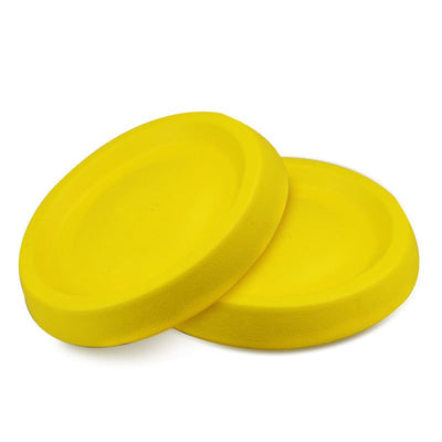 Yellow EVA material dog throwing toys for training and fun.