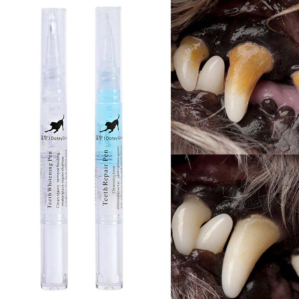 Pet Teeth Repairing Kit with two pens for cleaning and gum care.