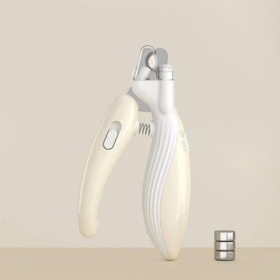 LED Electric Pet Nail Grinder with ergonomic design in light coffee color.