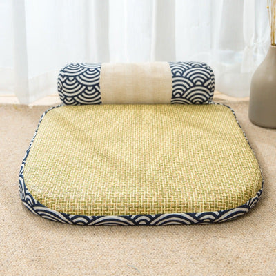 L-shaped bilateral pillow for pets, summer non-stick hair mat, removable and washable design.