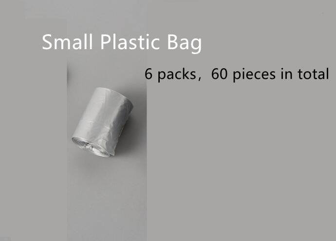 Small plastic bag roll for pet poop, 6 packs totaling 60 pieces.