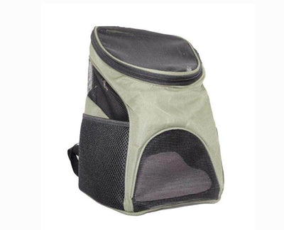 Premium Breathable Pet Backpack in medium-soft polyester with mesh panels, shown in neutral color.